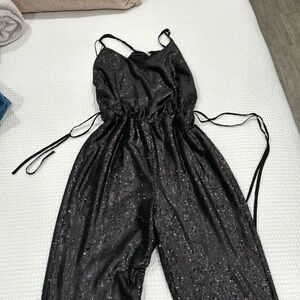 Black sparkly romper - FREE PEOPLE